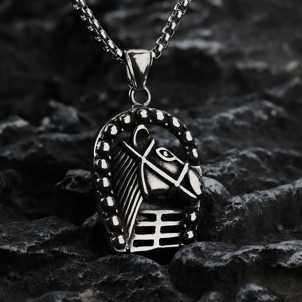 European And American Retro Stainless Steel Men's Pendant Necklace