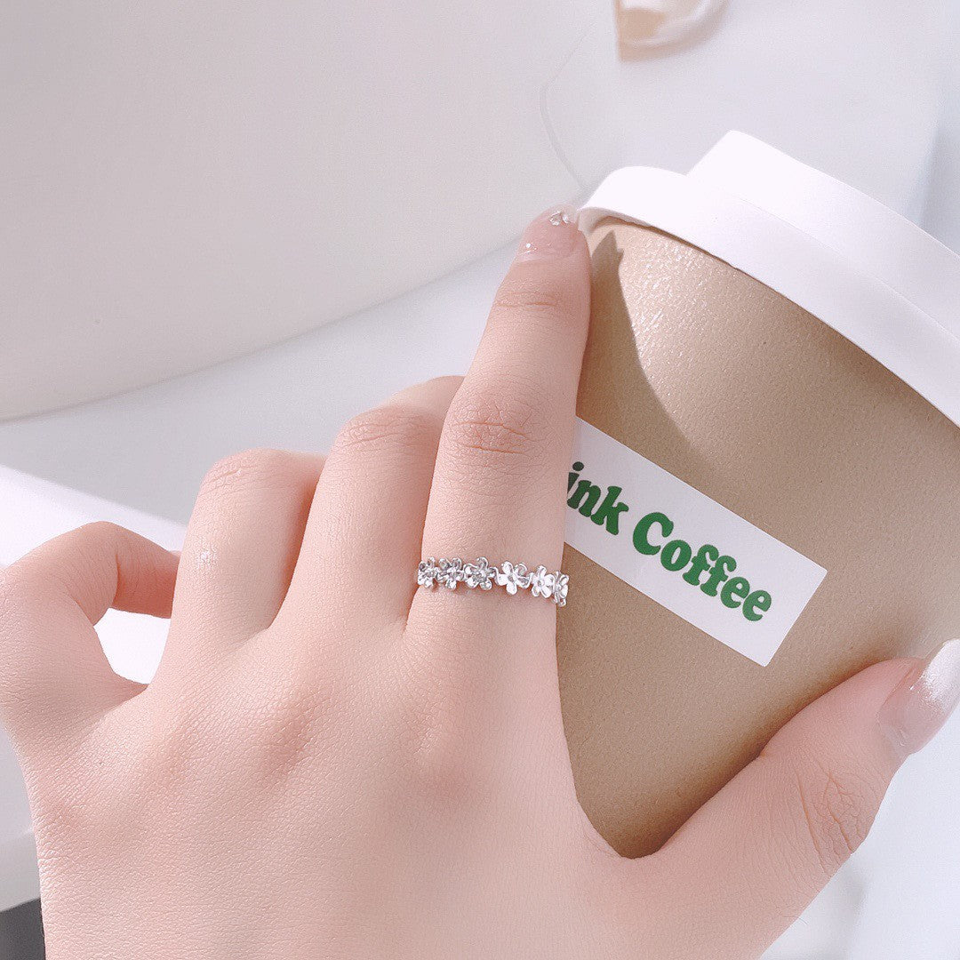 Camellia 925 Sterling Silver Ring