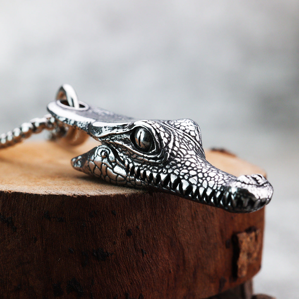 Vintage Animal Stainless Steel Men's Pendant Necklace
