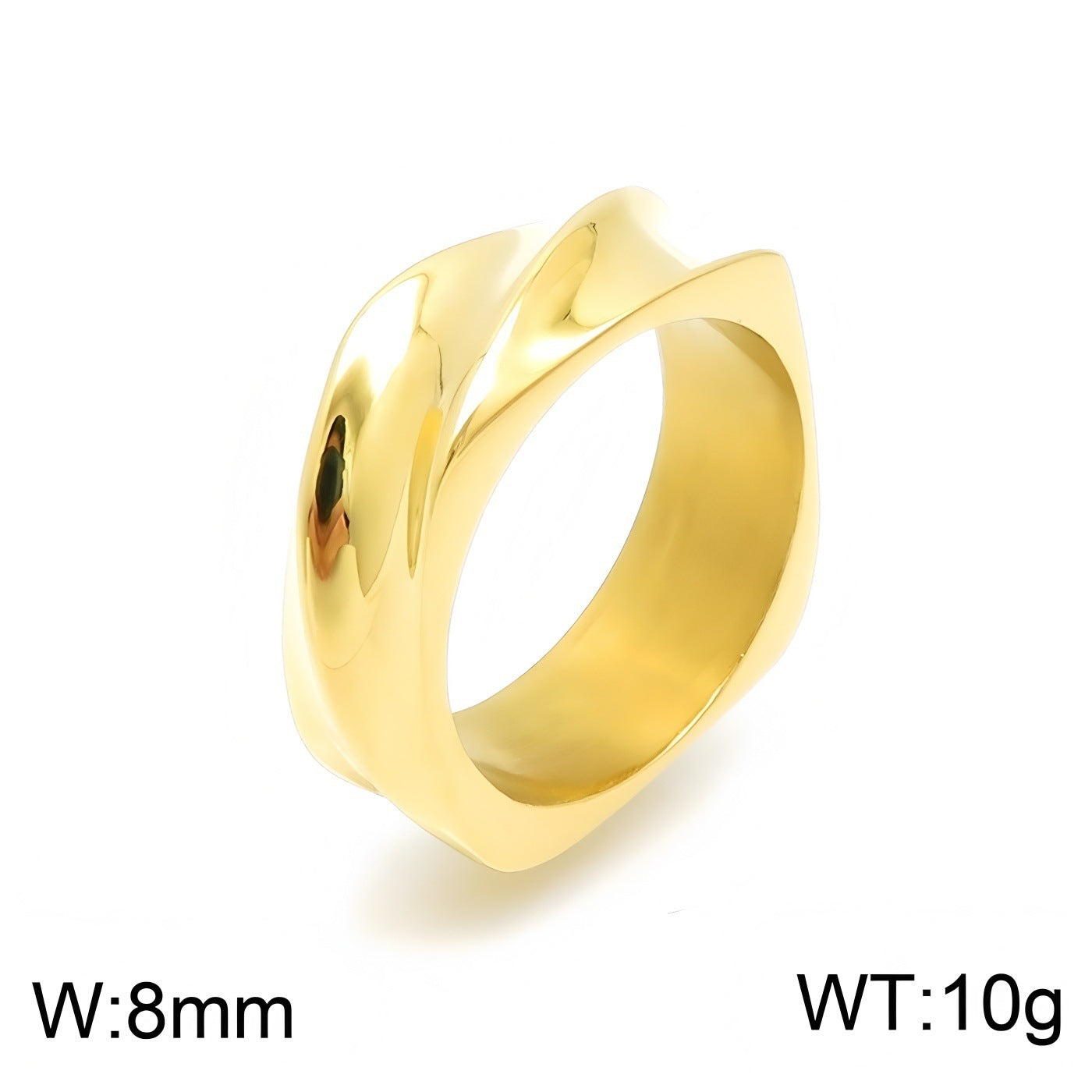 Spiral Twisted Texture Ring, And Twist Ring, Stainless Steel Men's Ring