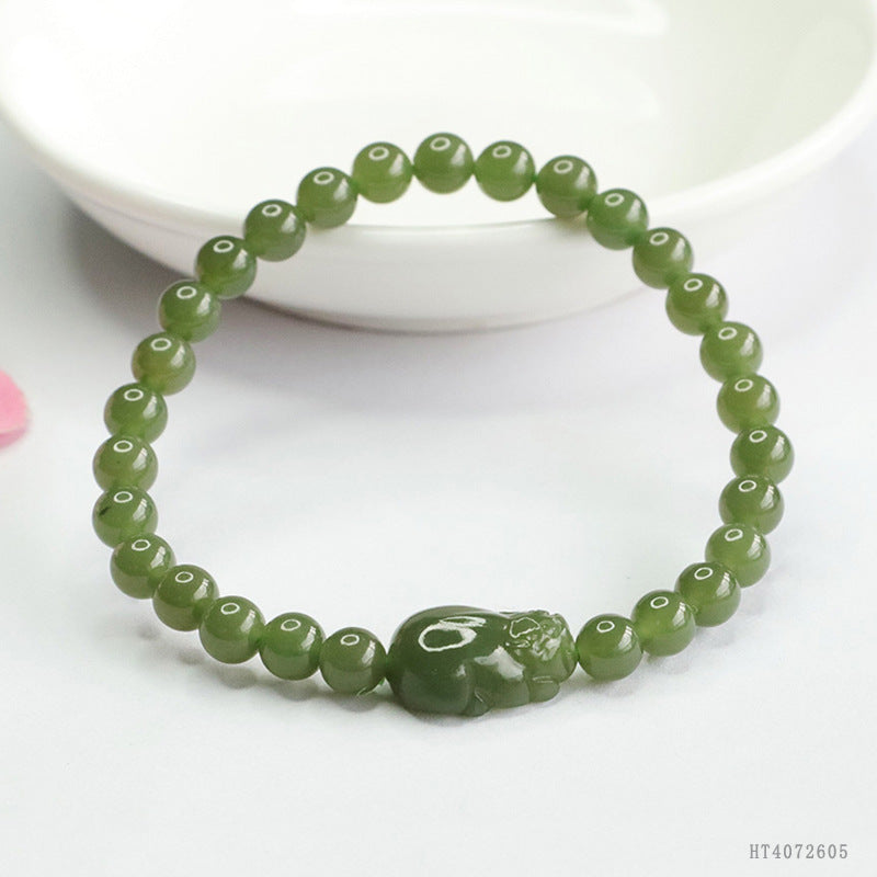 Hetian Jade Pixiu Bracelet