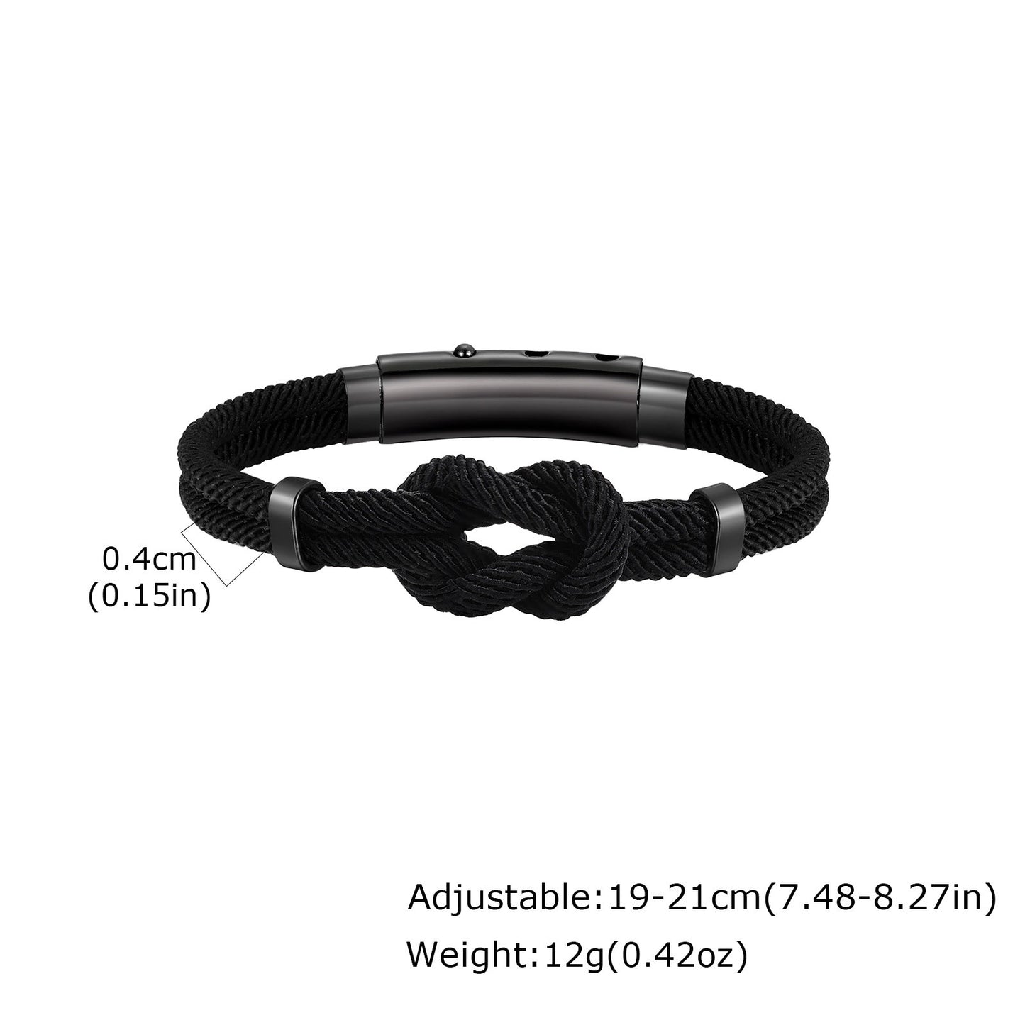 Planderful Infinity Knot Stainless Steel Mens Bracelet