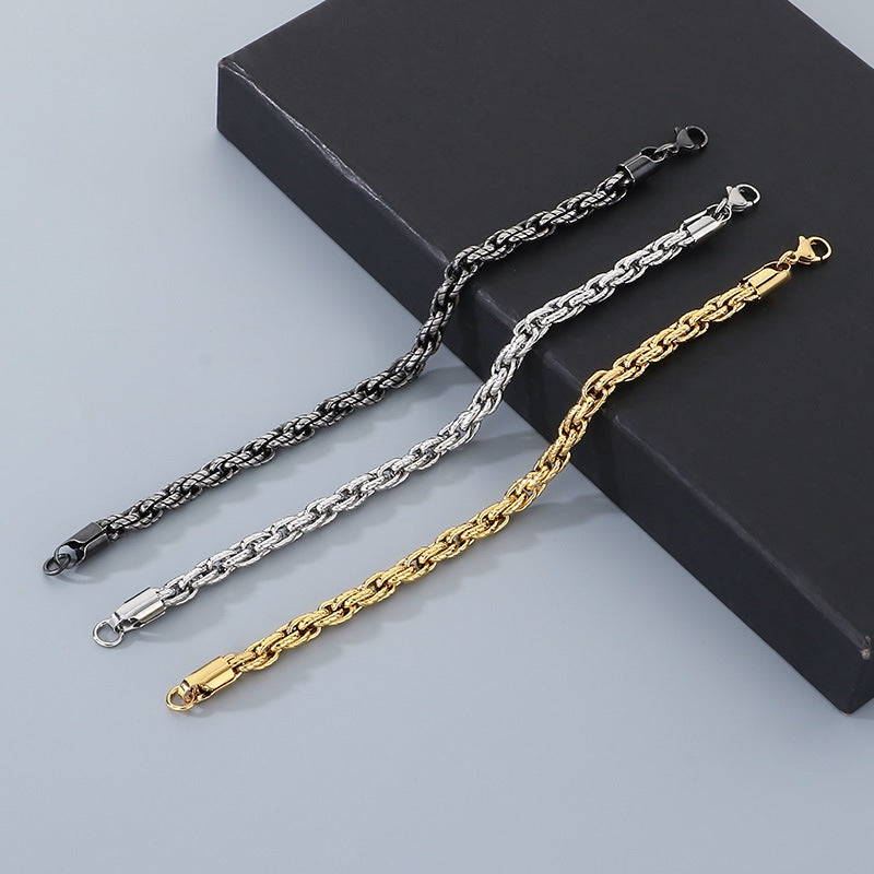 Planderful Mens Stainless Steel Versatile Chain Bracelet