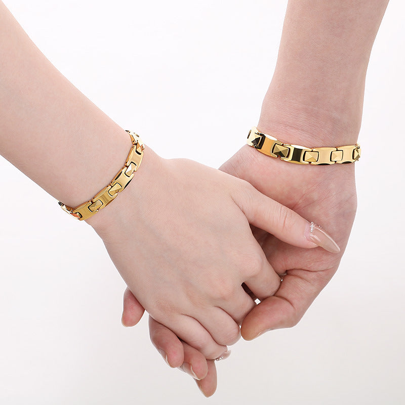 Planderful Magnet Stone Adjustable Couple Bracelet For Men