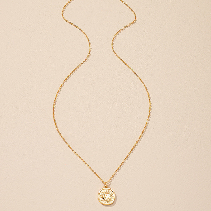 Sunlit Serpent: Personalized Minimalist Snake Necklace with Collarbone Chain