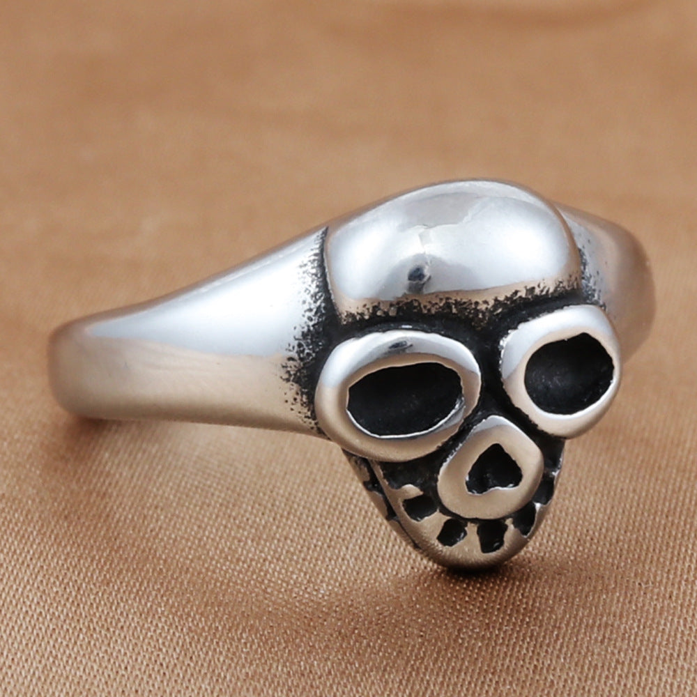Personalized Retro Skull Ring for Men - Stylish Titanium Steel Accessory