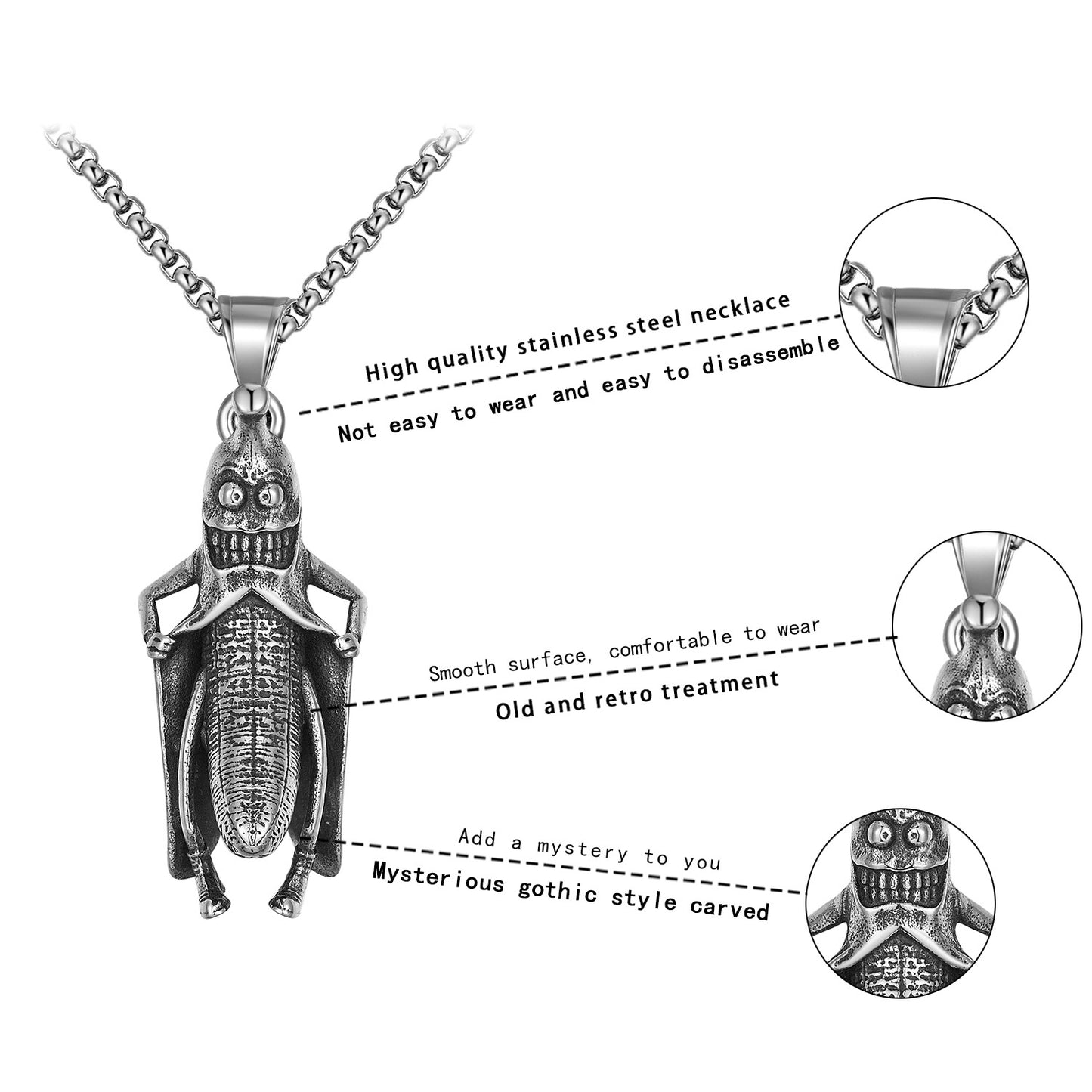 Titanium Steel Necklace - Vintage Streetwear Fashion Accessory For Modern Men And Teens