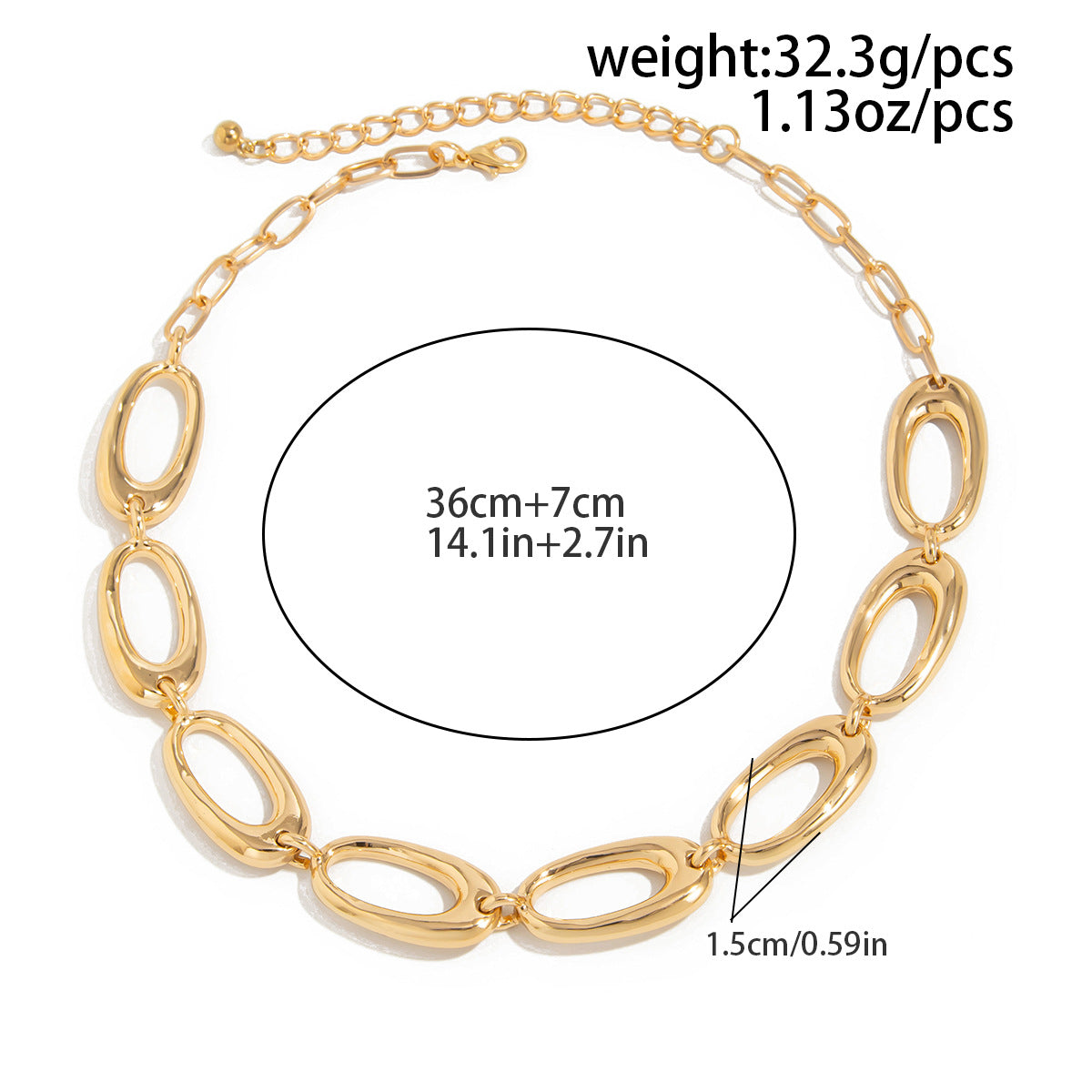 Punk Vortex Ring Rope Necklace