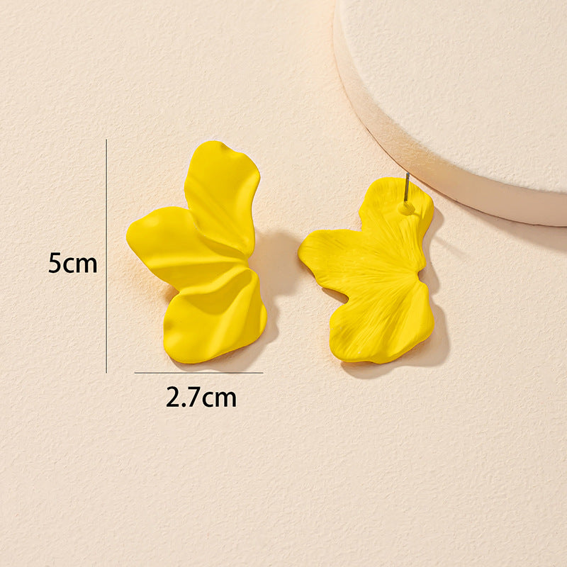 Popular European & American Baked Paint Flower Earrings - Vienna Verve Collection