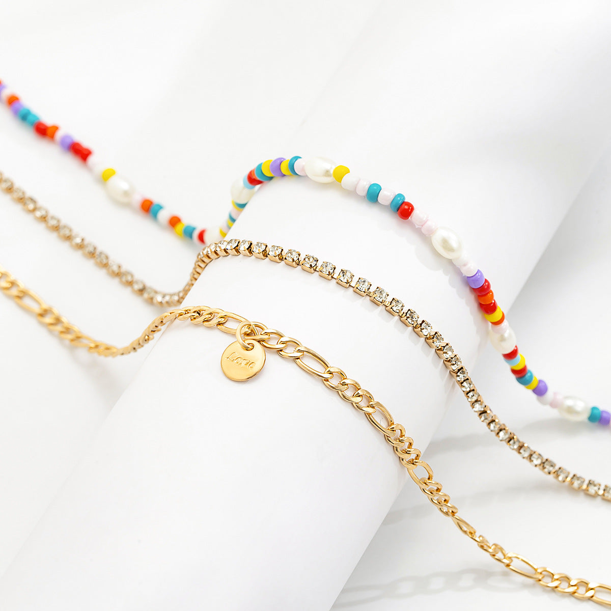 Statement Necklace Planderful Vienna Verve Multi Layer Claw Chain Beaded Ethnic Color Beads Imitation Pearl For Women