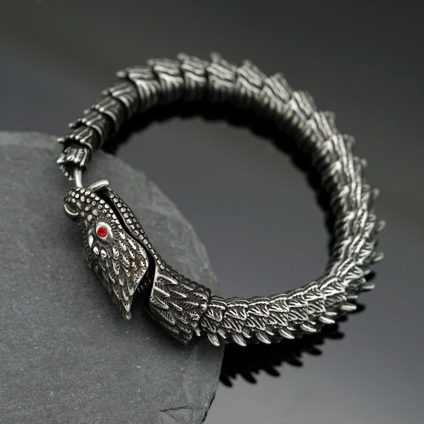 Planderful Dragon Scale Bracelet Titanium Steel 3D Keel Chain For Men Unisex Domineering Protection