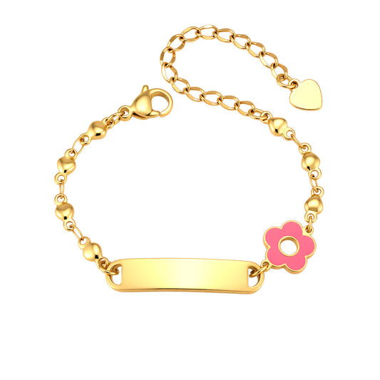 Heart Flower Stainless Steel Bracelet