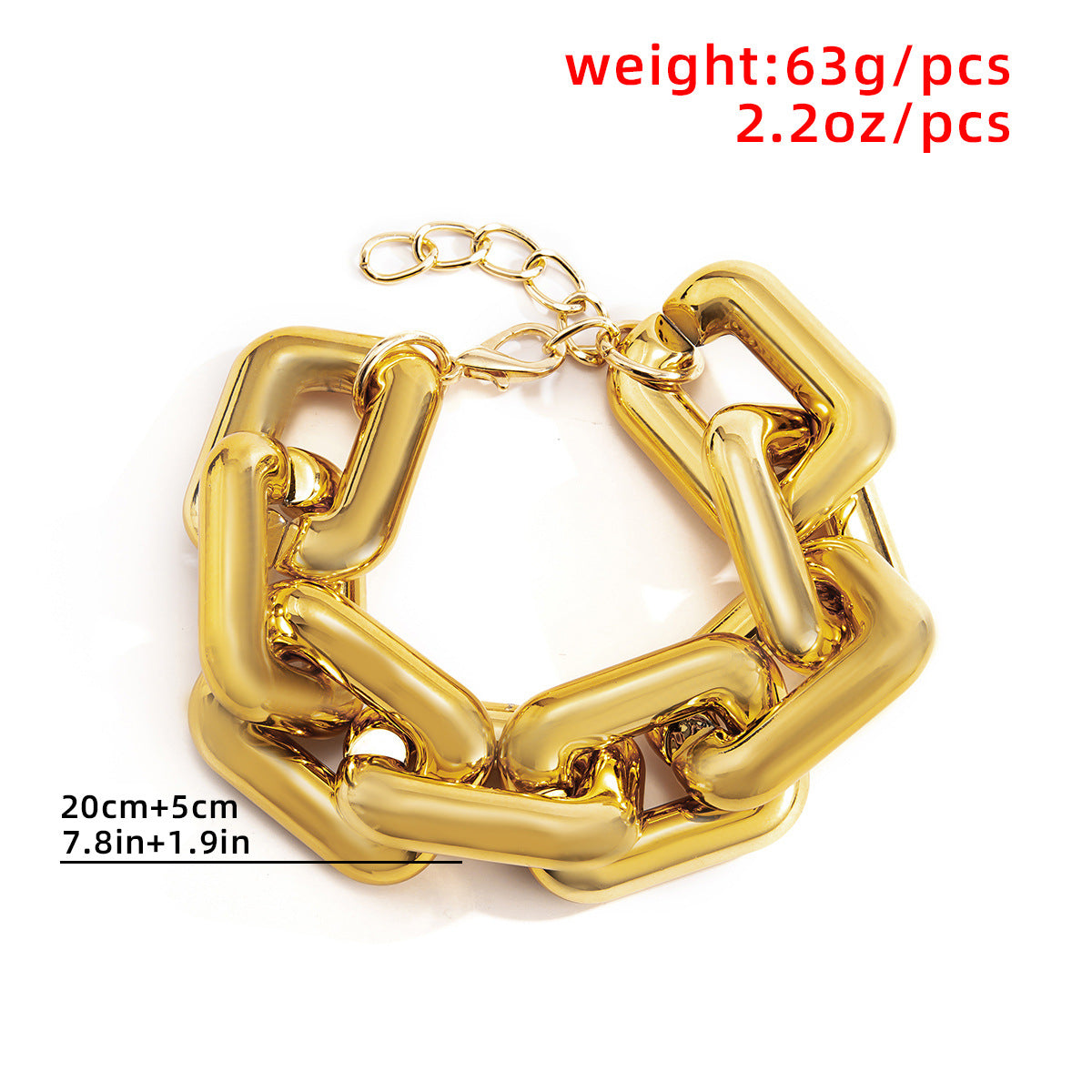 Planderful Collection Vienna Verve Square Geometric Hollow Bracelet For Women Bold Statement Jewelry Modern Chic