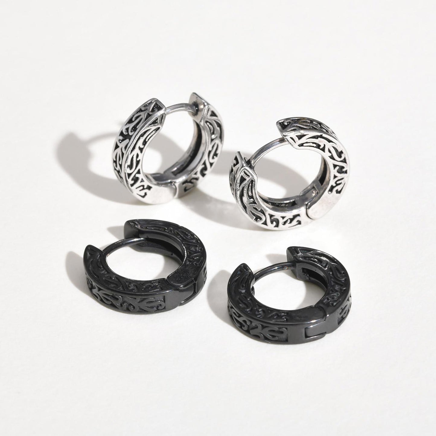 Personalized Men's Stainless Steel Earrings Vintage Hip Hop