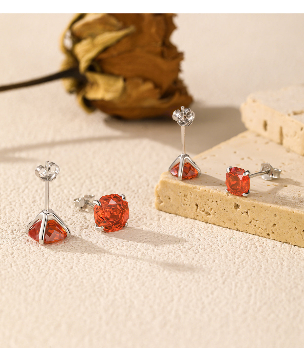 925 Sterling Silver Rose-Cut Cartilage Stud
