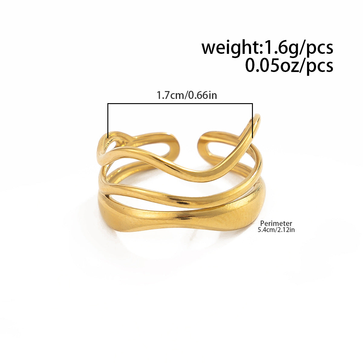 Planderful Stainless Steel Butterfly Ring For Women Vienna Verve Vacation Style Hollow Geometric Opening Jewelry