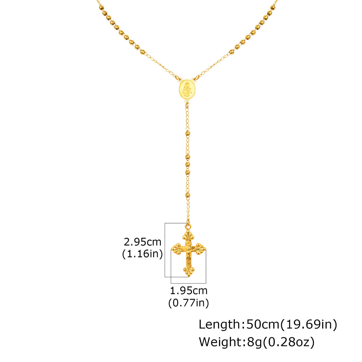 Stainless Steel Cross Vintage Necklace