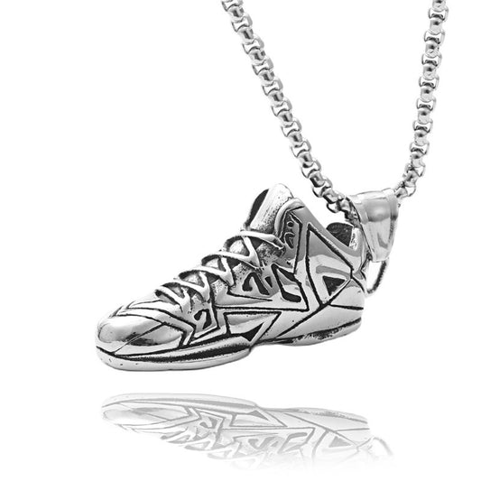 Personalized Punk Titanium Steel Sports Shoes Pendant Necklace for Men - Retro Trendy Casual Style