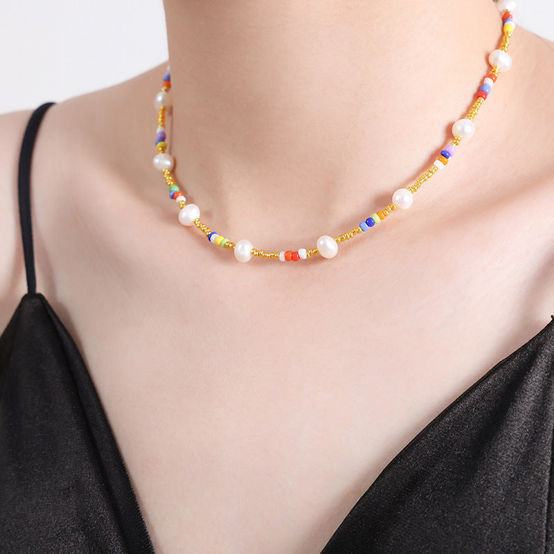 Golden Geometric Titanium Steel Jewelry Set for Women