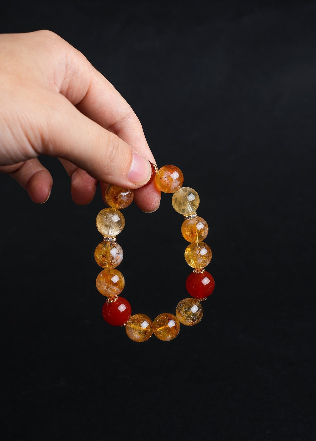 Agate Citrine Crystal Bracelet