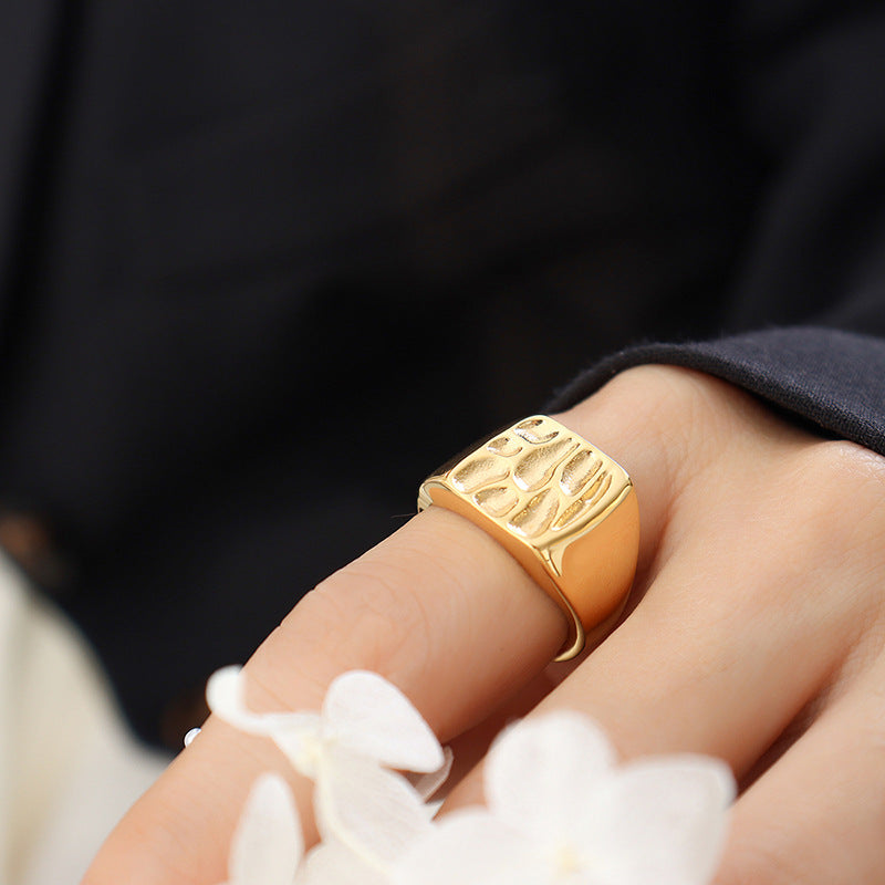 Golden Glow Women's Open Ring - Premium European Design