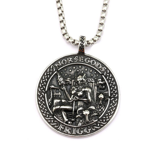 Vintage Nordic Stainless Steel Men's Pendant Necklace
