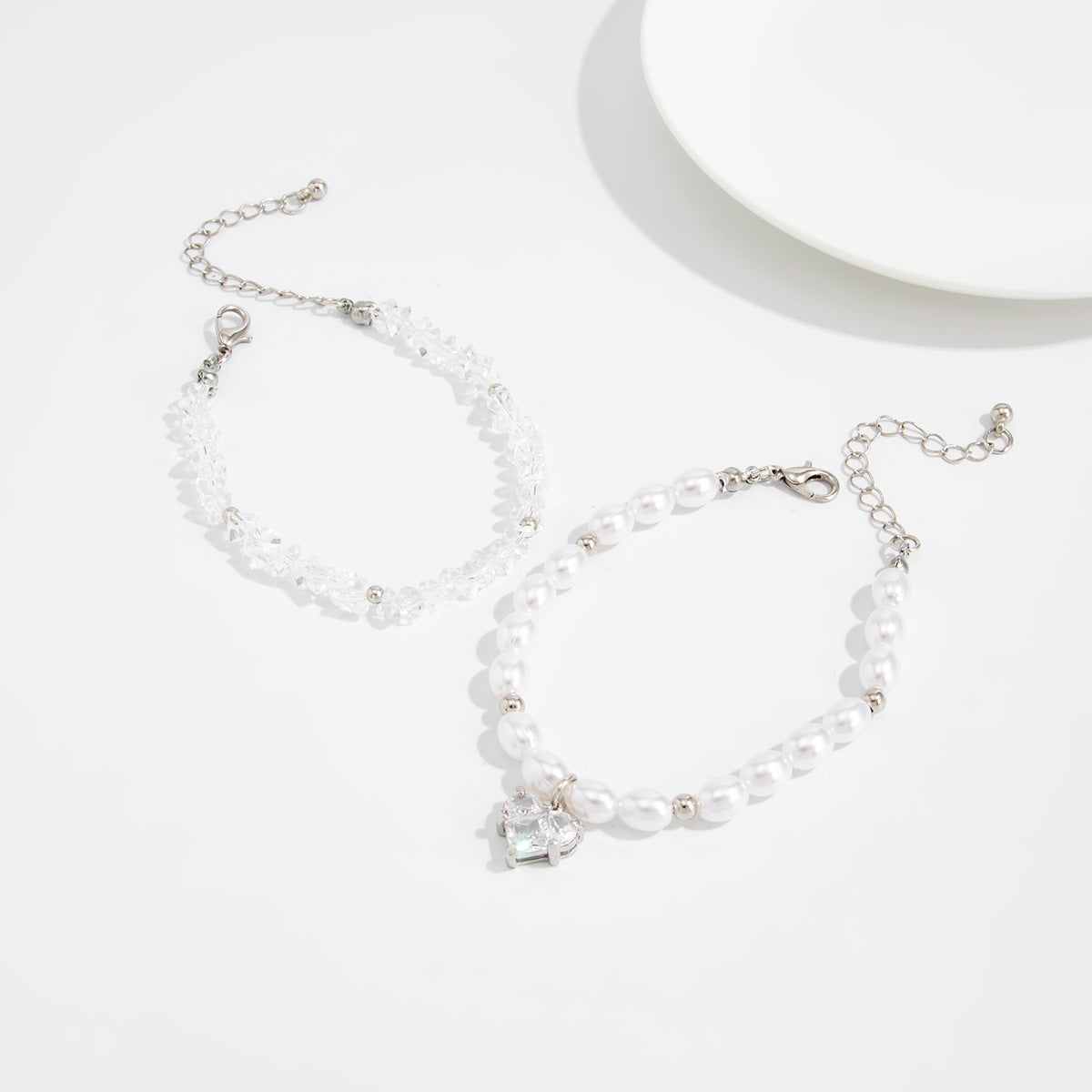 Love Pendant Bracelet Beaded Stackable Imitation Pearl By Planderful Vienna Verve For Fashionable Women