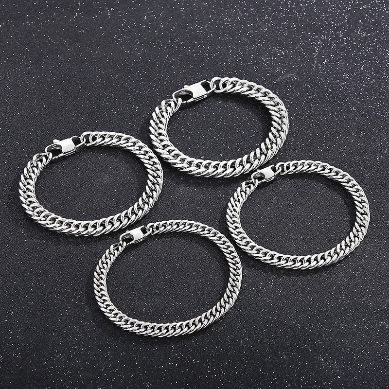 Niche Design – Men's Dancing – Neutral Titanium Steel Cuban Chain Bracelet