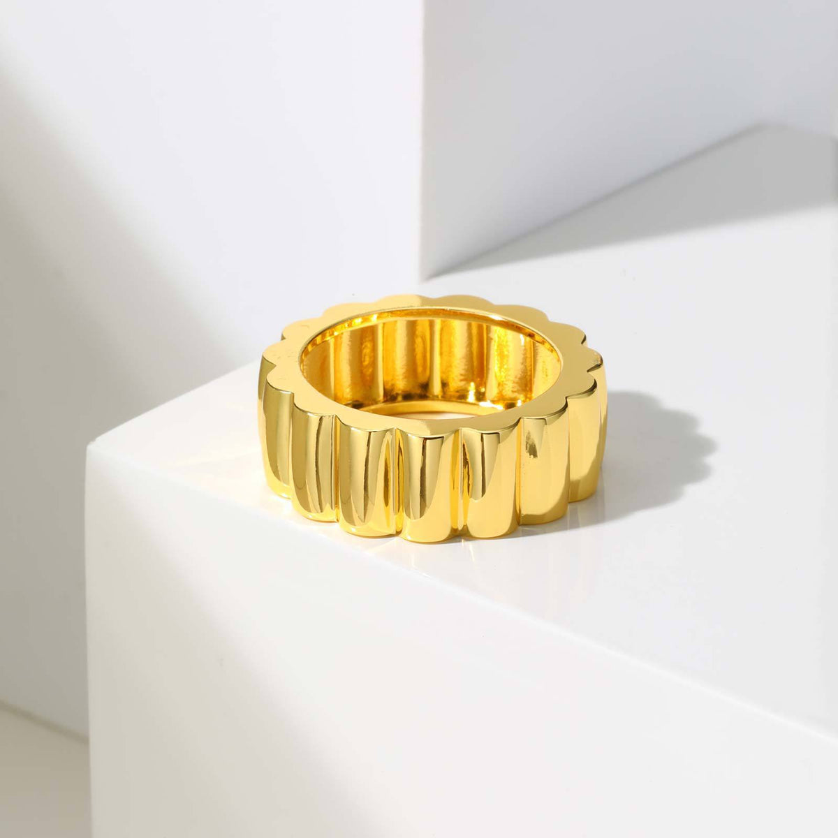 Copper Ring Wavy Edge Batch Pattern Tire Gold
