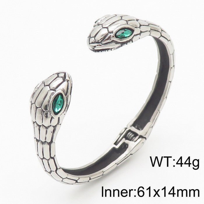 Planderful Snake Bracelet For Men Zircon Encrusted Premium