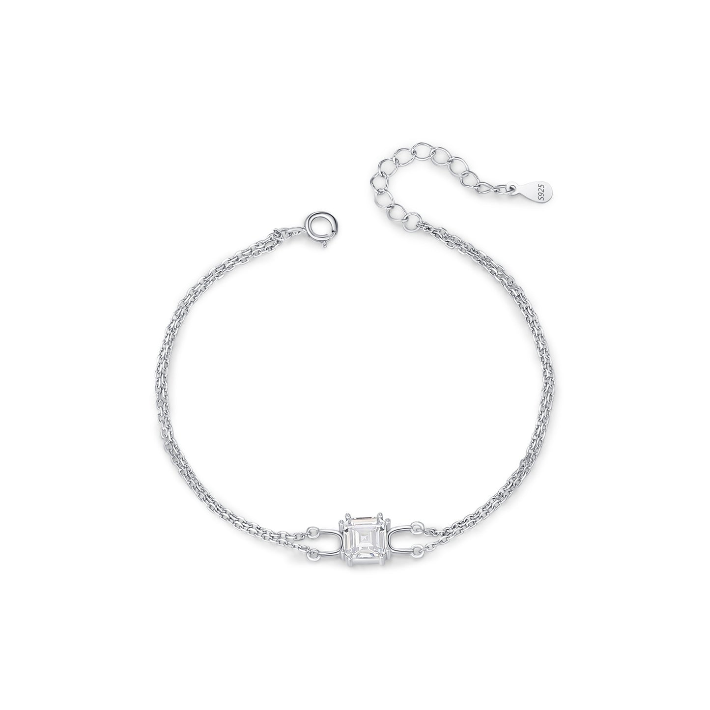 Planderful Everyday Genie Bracelet – Elegant Geometric Design with Zircon Accent