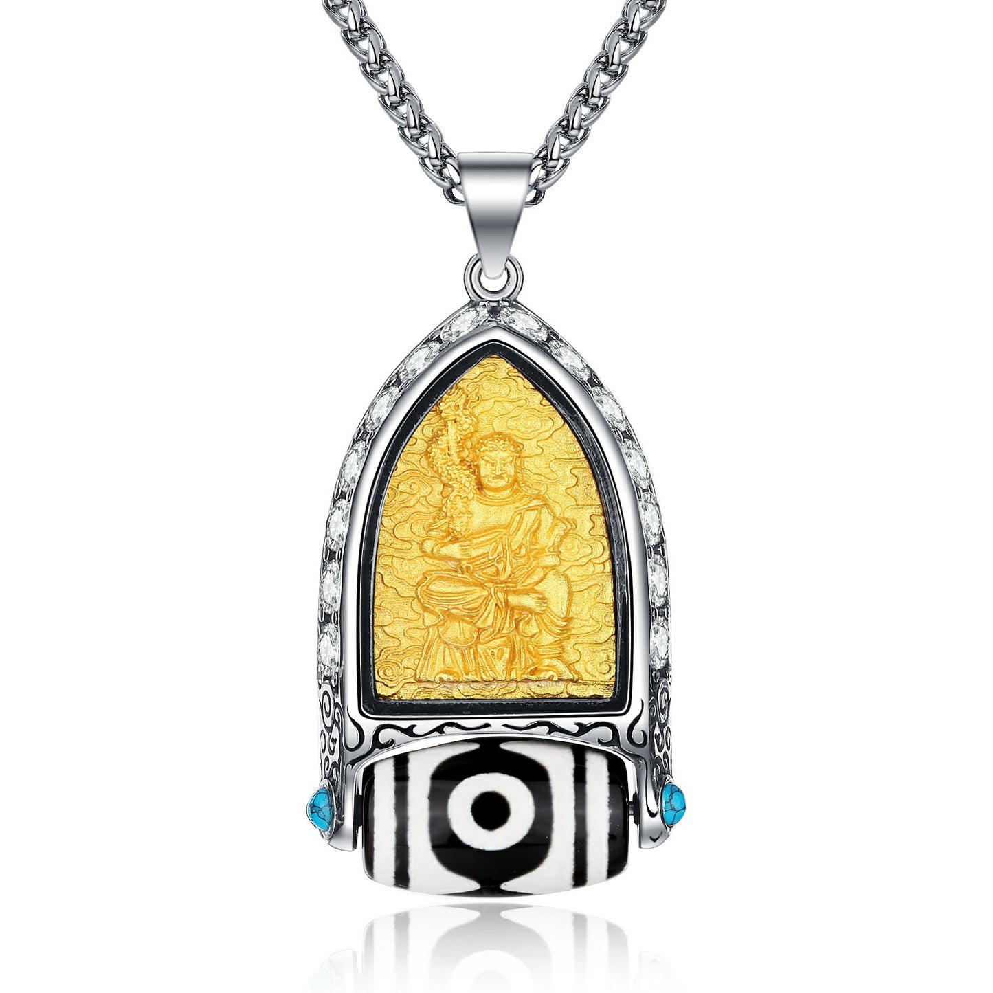 Steel Necklace - Vintage Zodiac Signs And Saint Charms Chain For Men And Women Everyday Luxe