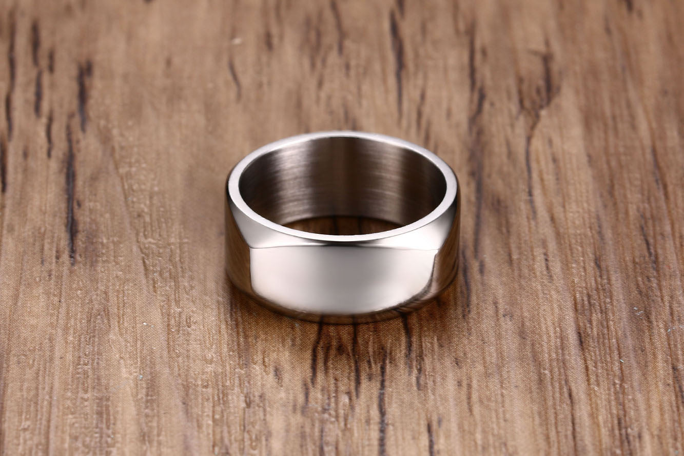 New Product on the Market 8MM Titanium Steel Men's Ring