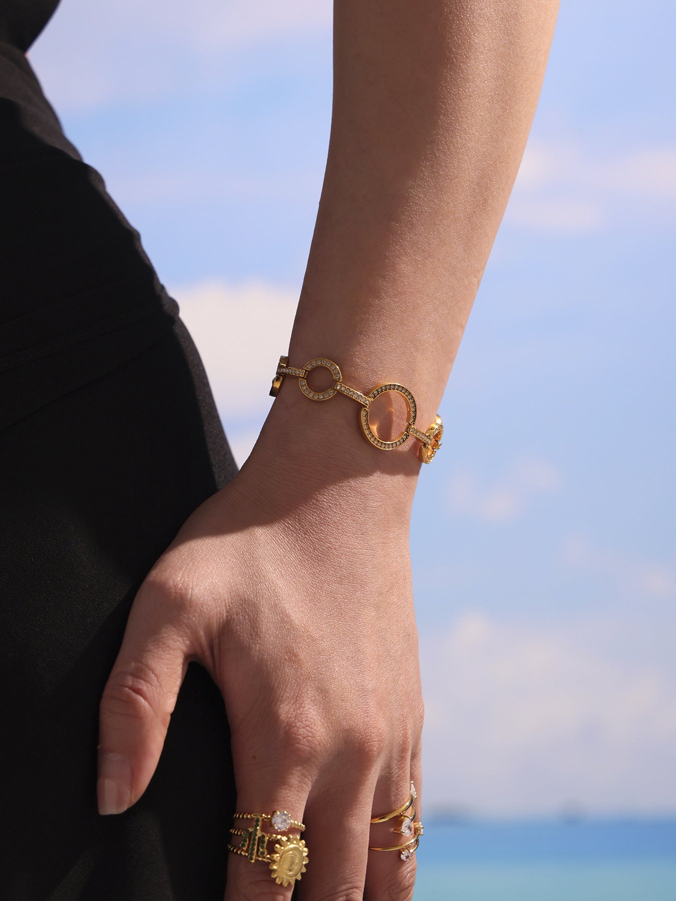 Planderful Zircon Love Circle Bracelet Luxury For Women