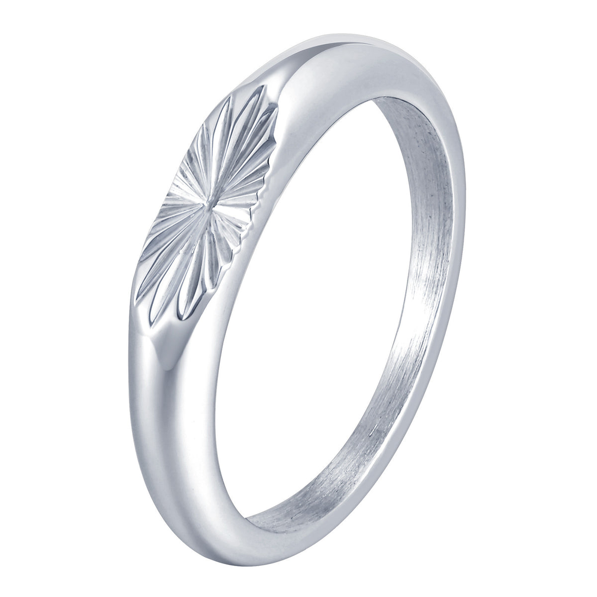 Men's Ring – Hot-Selling – Stainless Steel All-Light Flower Oval