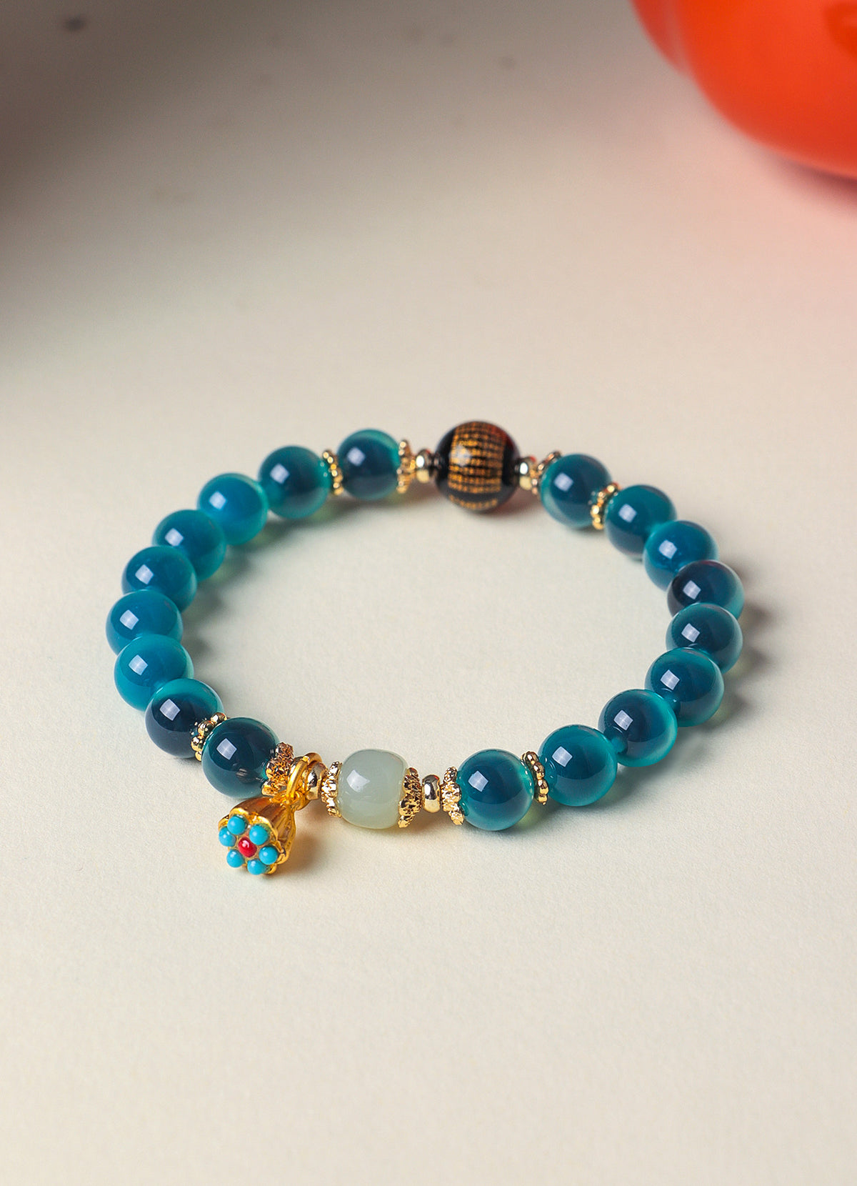 Hetian Jade Agate Heart Bracelet