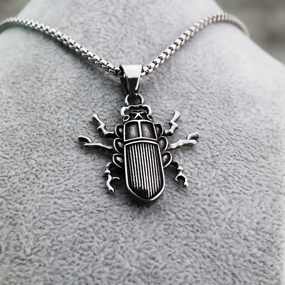 Personalized Nightclub Style Beetle Pendant Stainless Steel Jewelry