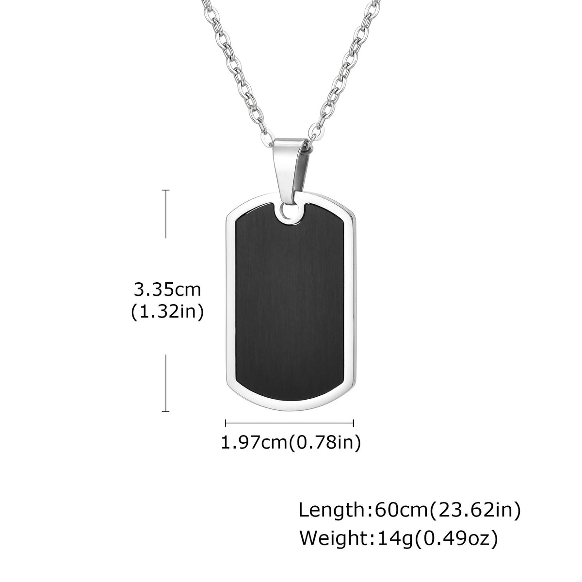 Dog Tag Stainless Steel Pendant