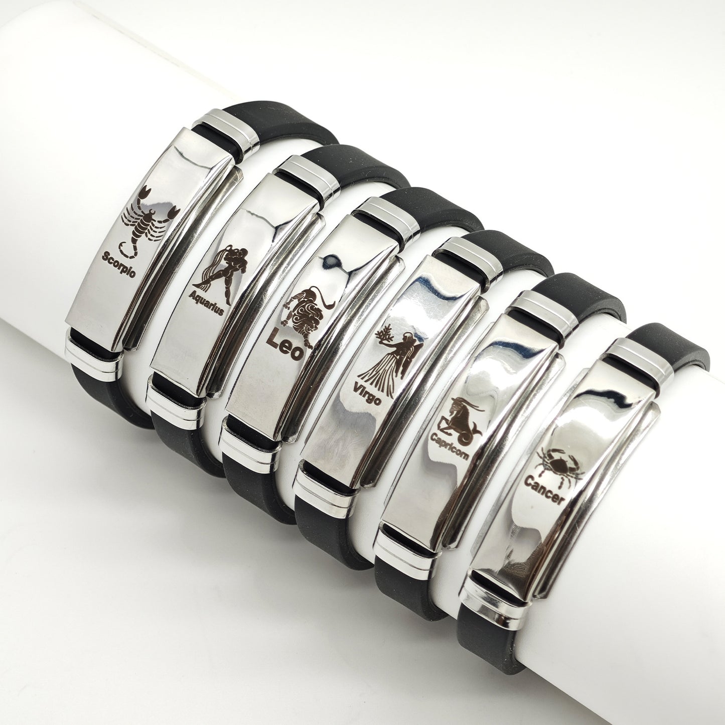 Planderful Twelve Constellations Bracelet Premium Stainless Steel Curved Design For Men Unisex Everyday Gift