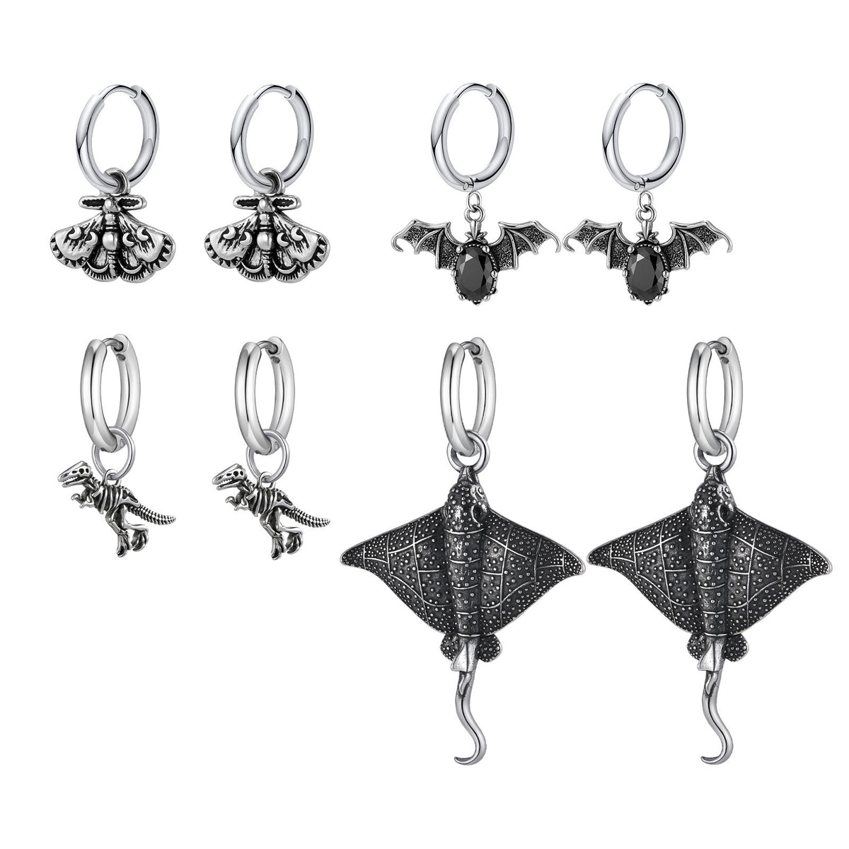 Celestial Moth Jewelry — Single Earrings or Necklace