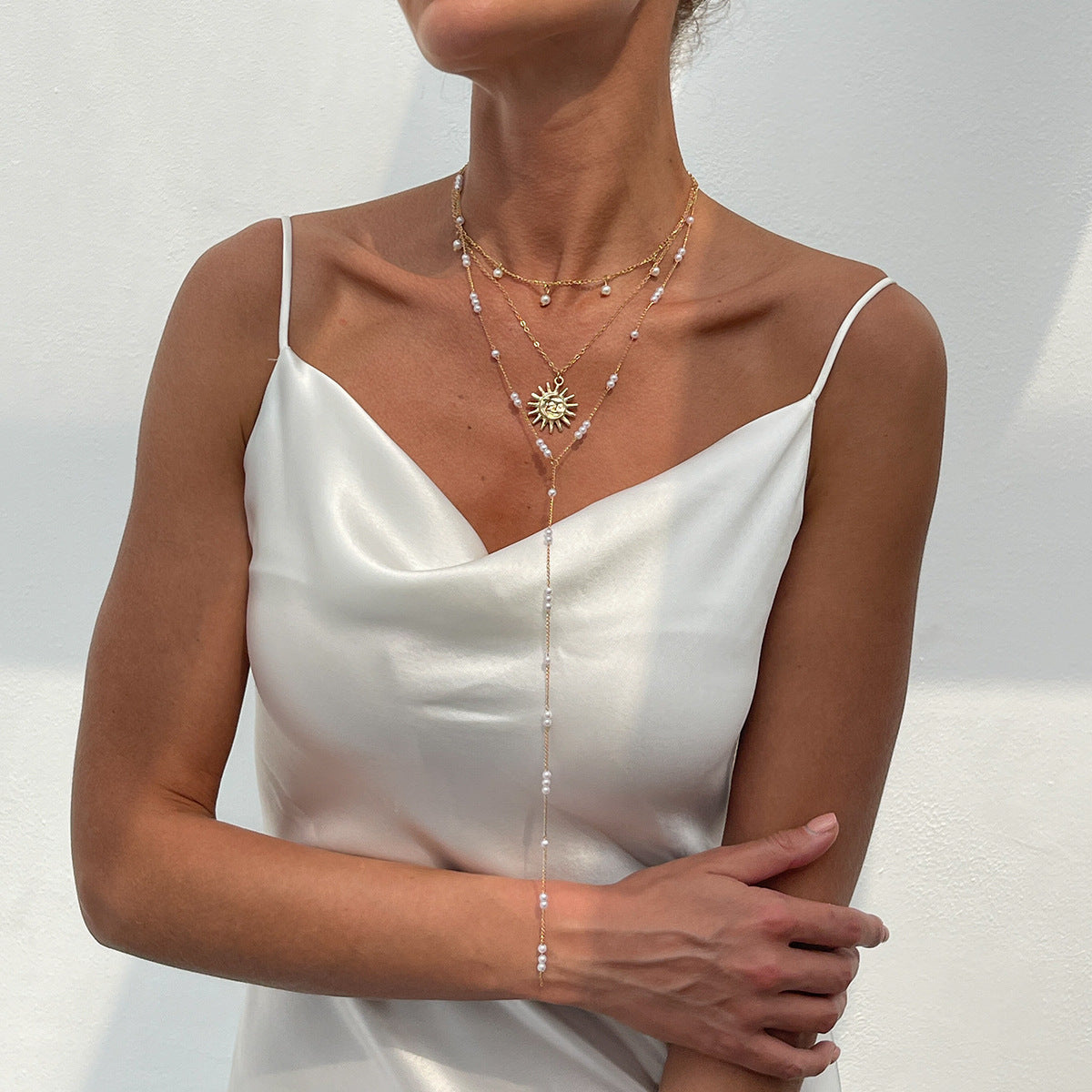 Planderful Vienna Verve Necklace – Elegant Y-Shaped Pearl Design
