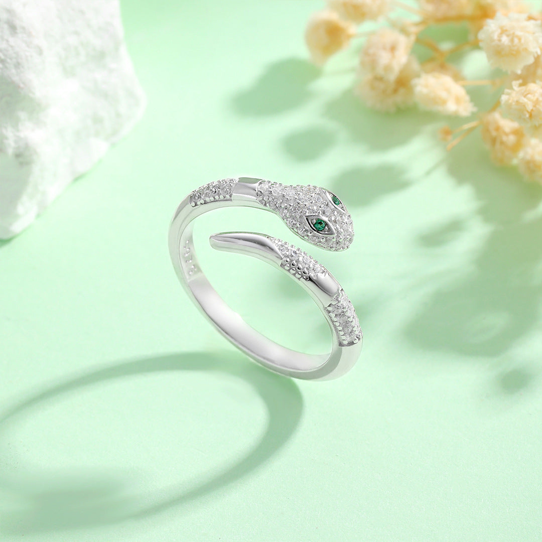 Planderful Everyday Genie S925 Sterling Silver Snake Ring – High-End Niche Luxury