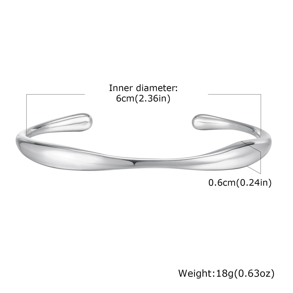 Geometric Adjustable Stainless Steel Bracelet for Women