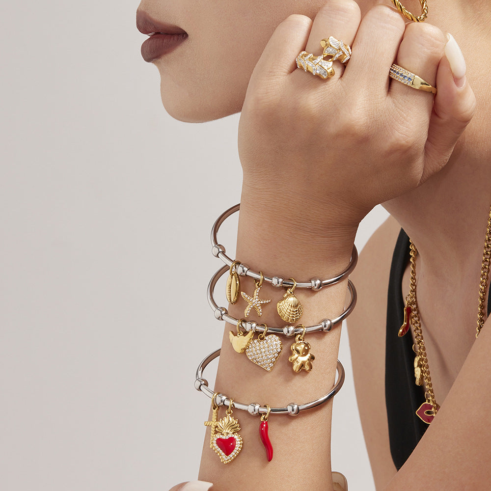 Planderful Handmade Geometric Opening Bracelet For Women