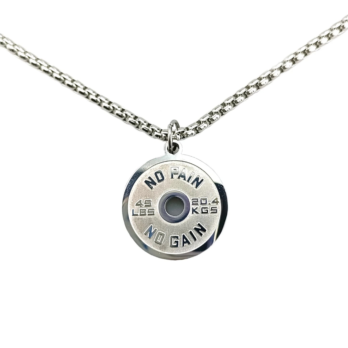 1. Planderful Stainless Steel Barbell Necklace For Men Hip Hop Pendant Fitness Inspired Jewelry Gift