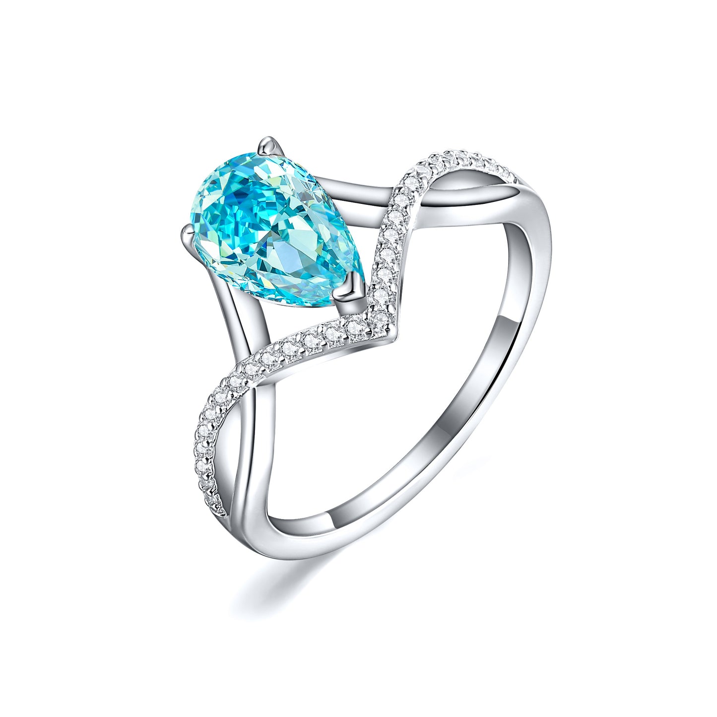 High-End 925 Sterling Silver 1.5ct Ice Flower Cut Ring