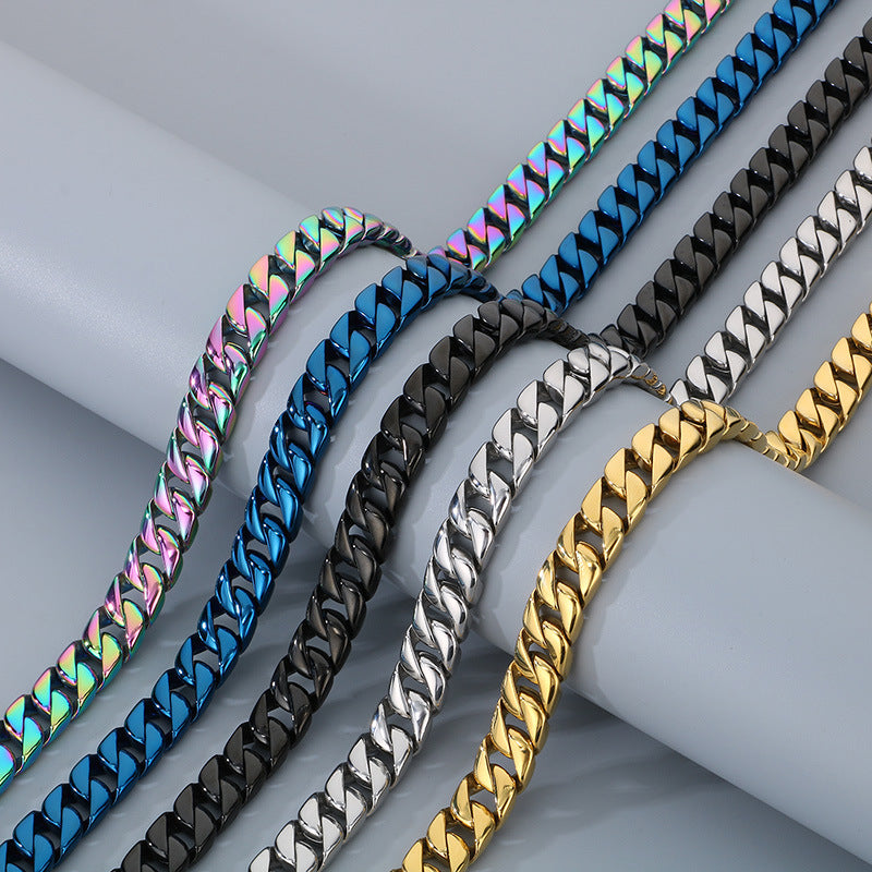 Hipster Dopamine Bracelet And 12mm Cuban Chain For Men