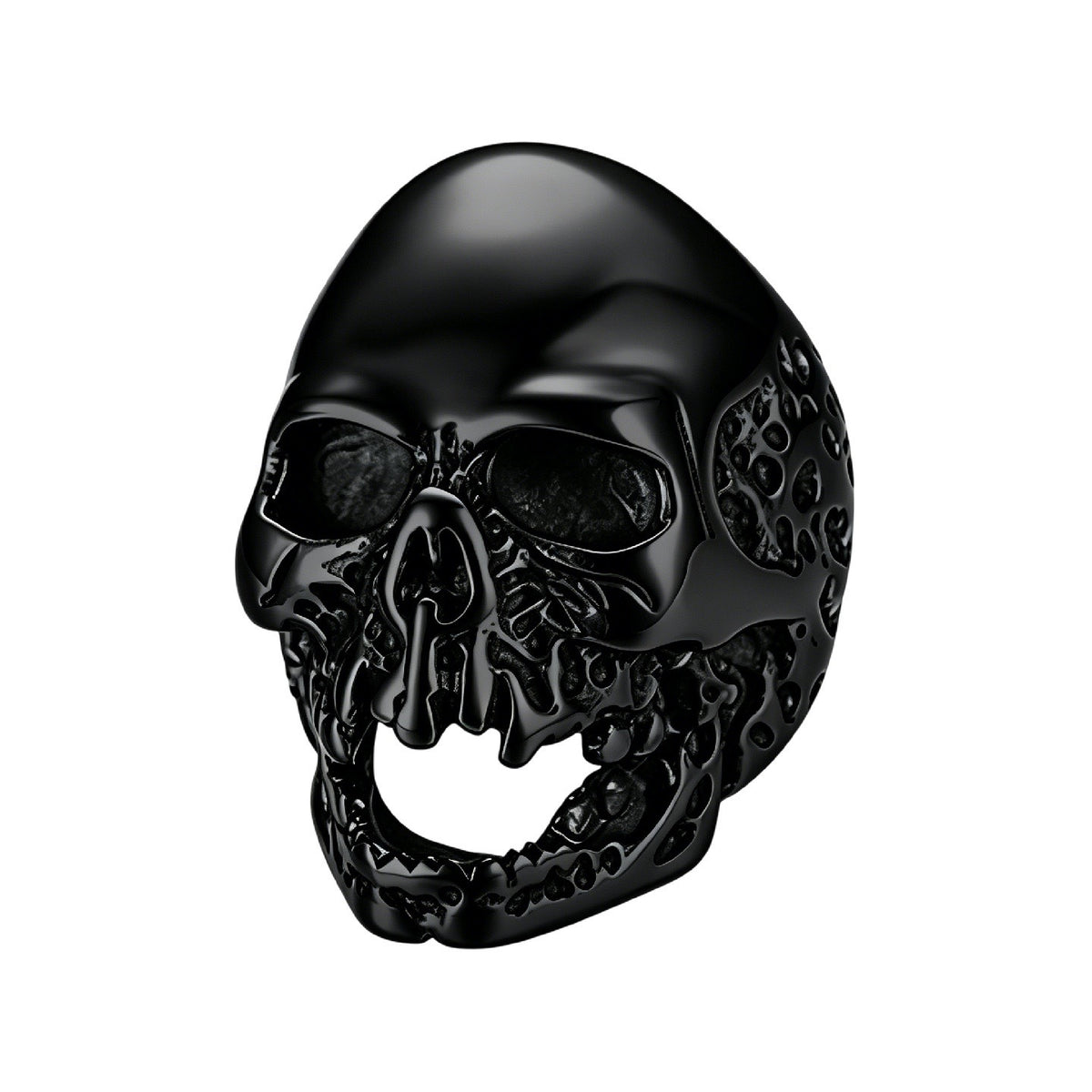 Planderful Skull Ring Stainless Steel Unisex Retro Gothic Jewelry For Men Women Durable Size 7 12