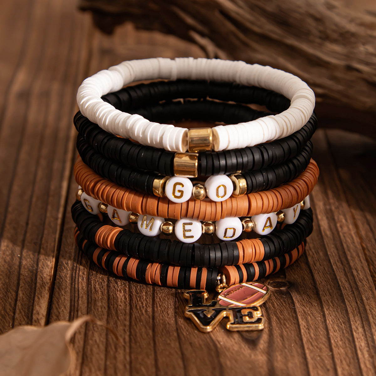 Planderful Vienna Verve Bracelet Set – Stylish Football Pendant Design