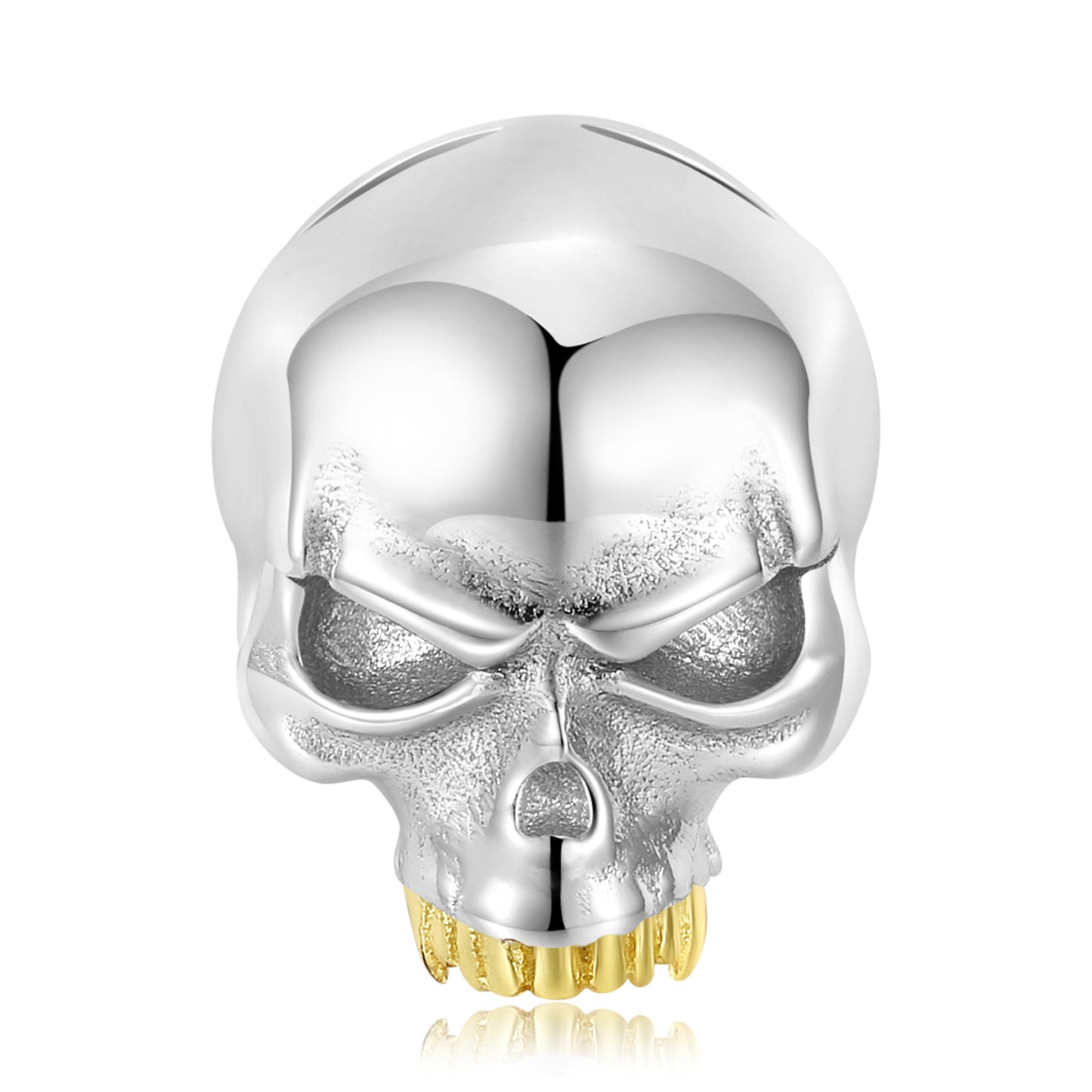 Halloween Colourful Lion Dance Head Skull Silver Necklace